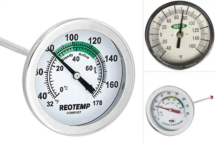 Detailed view of Best 12 Inch Stem Compost Thermometers