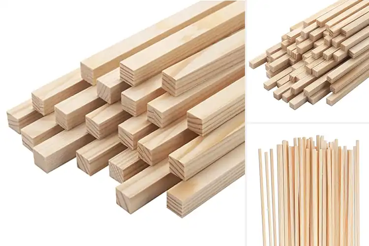 Detailed view of Best Square Wooden Dowels: Craft with Natural Charm